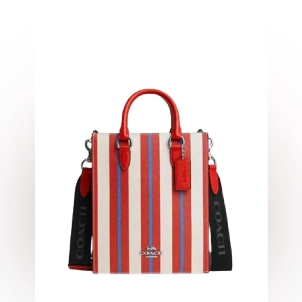 Coach  DYLAN TOTE BAG WITH STRIPE PRINT
